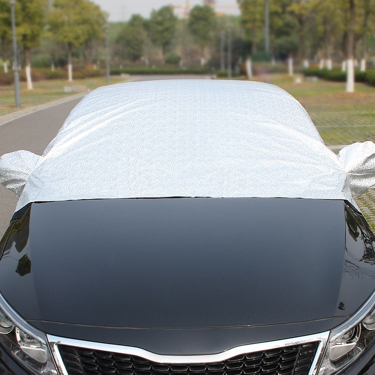 Car Half-cover Car Clothing Sunscreen Heat Insulation Sun Nisor, Aluminum Foil Size: 4.8x1.8x1.5m - Aluminum Film PEVA by buy2fix | Online Shopping UK | buy2fix