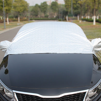 Car Half-cover Car Clothing Sunscreen Heat Insulation Sun Nisor, Aluminum Foil Size: 4.9x1.9x1.7m - Aluminum Film PEVA by buy2fix | Online Shopping UK | buy2fix