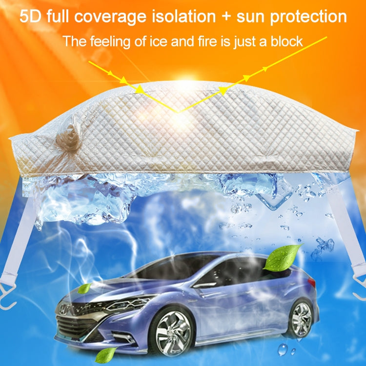 Car Half-cover Car Clothing Sunscreen Heat Insulation Sun Nisor, Aluminum Foil Size: 4.9x1.9x1.7m - Aluminum Film PEVA by buy2fix | Online Shopping UK | buy2fix