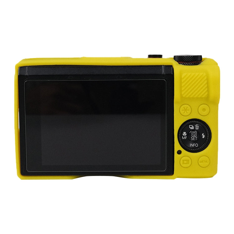 For Canon PowerShot G7 X Mark III / G7X3 Soft Silicone Protective Case with Lens Cover(Yellow) - Protective Case by buy2fix | Online Shopping UK | buy2fix