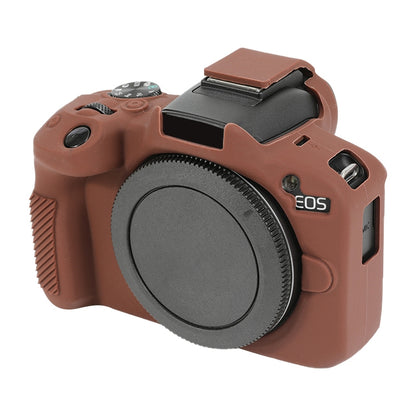 For Canon EOS R50 Soft Silicone Protective Case(Coffee) - Protective Case by buy2fix | Online Shopping UK | buy2fix