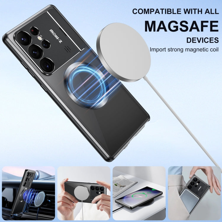 For Samsung Galaxy S24 Ultra 5G Aromatherapy Holder Single-sided MagSafe Magnetic Phone Case(Silver) - Galaxy S24 Ultra 5G Cases by buy2fix | Online Shopping UK | buy2fix