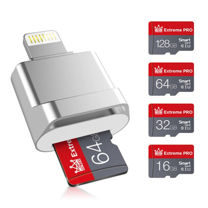 MicroDrive 8pin To TF Card Adapter Mini iPhone & iPad TF Card Reader, Capacity:32GB(Silver) -  by MICRODRIVE | Online Shopping UK | buy2fix