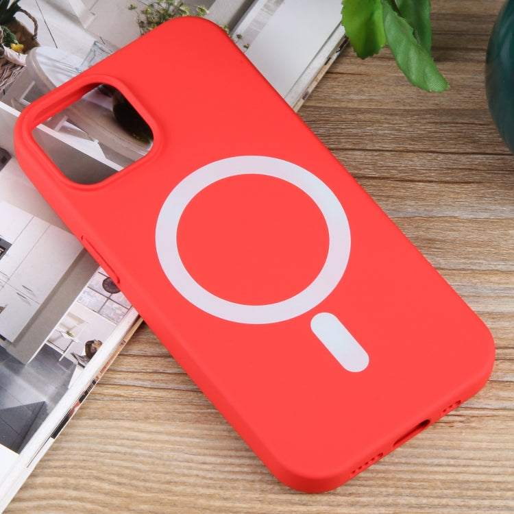 For iPhone 15 MagSafe Liquid Silicone Phone Case(Red) - iPhone 15 Cases by buy2fix | Online Shopping UK | buy2fix