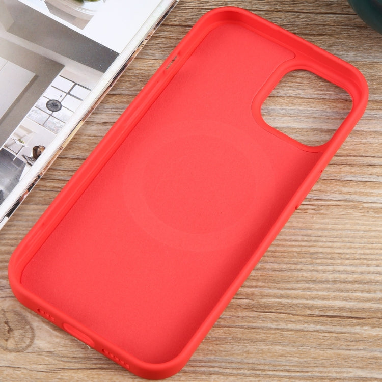For iPhone 15 MagSafe Liquid Silicone Phone Case(Red) - iPhone 15 Cases by buy2fix | Online Shopping UK | buy2fix
