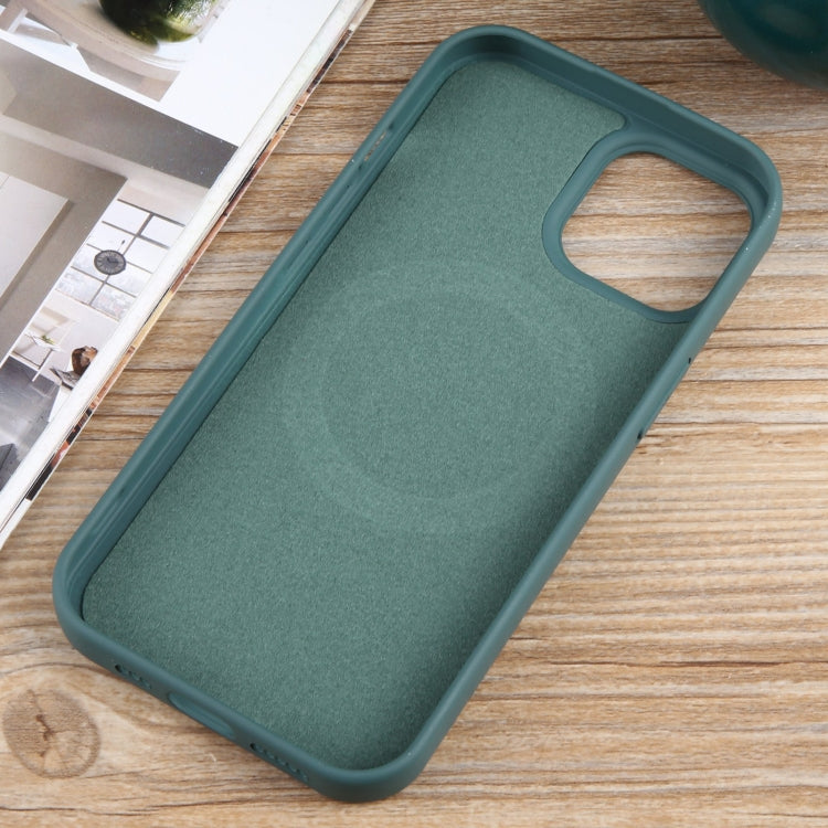 For iPhone 14 Plus MagSafe Liquid Silicone Phone Case(Deep Green) - iPhone 14 Plus Cases by buy2fix | Online Shopping UK | buy2fix