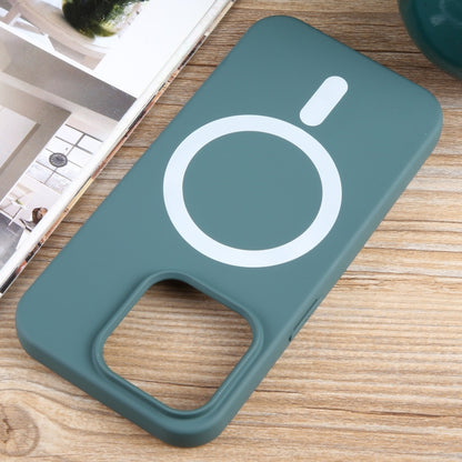 For iPhone 11 Pro MagSafe Liquid Silicone Phone Case(Deep Green) - iPhone 11 Pro Cases by buy2fix | Online Shopping UK | buy2fix