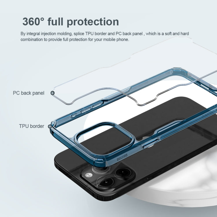 For iPhone 15 Pro Max NILLKIN Ultra Clear PC + TPU Phone Case(Blue) - iPhone 15 Pro Max Cases by NILLKIN | Online Shopping UK | buy2fix