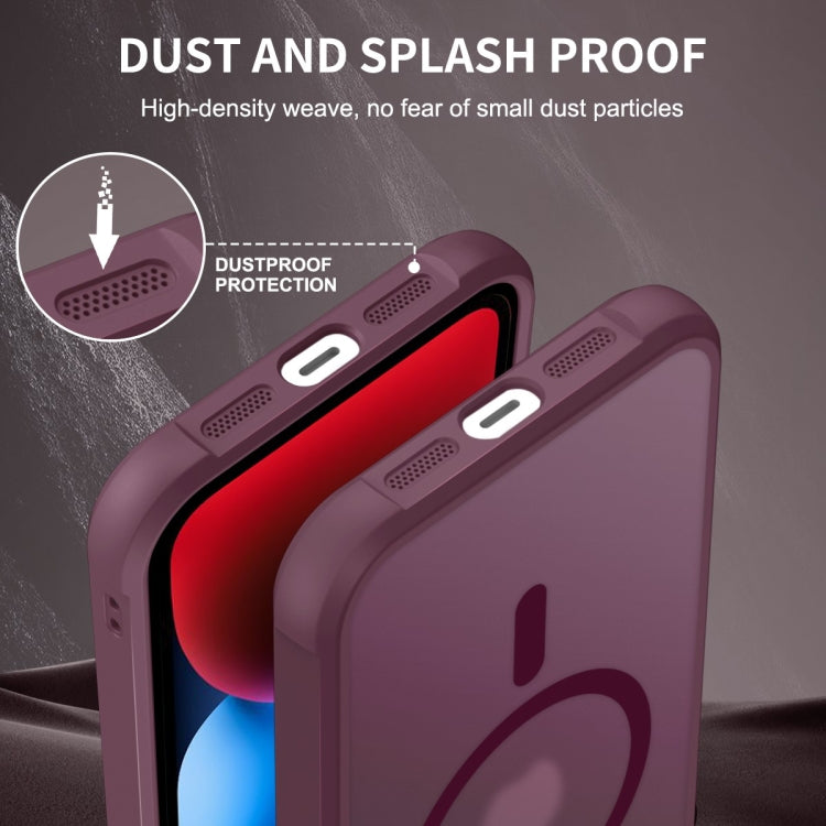 For iPhone 14 Plus MagSafe Magnetic Phone Case(Wine Red) - iPhone 14 Plus Cases by buy2fix | Online Shopping UK | buy2fix