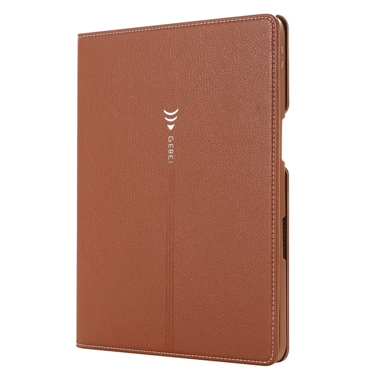 For iPad Pro 11 inch (2020) GEBEI PU+TPU Horizontal Flip Protective Tablet Case with Holder & Card Slots(Brown) - iPad Pro 11 (2020) Cases by GEBEI | Online Shopping UK | buy2fix