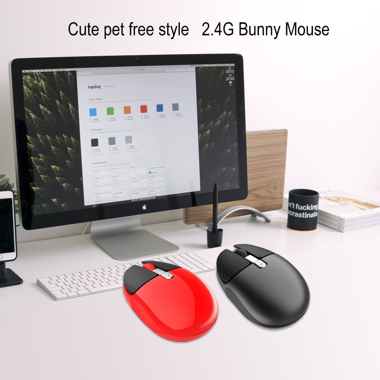 HXSJ M106 2.4GHZ 1600dpi Single-mode Wireless Mouse USB Rechargeable(Black) - Wireless Mice by HXSJ | Online Shopping UK | buy2fix