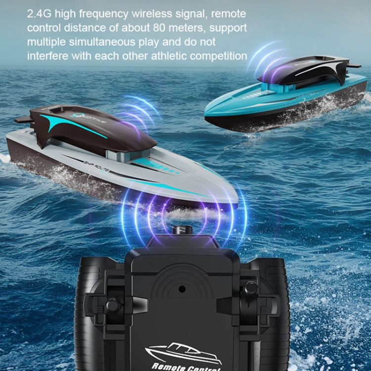 LS-XDU/RC B5 High Speed Remote Control Toy Boat with Colorful Light(Blue) - RC Boats by buy2fix | Online Shopping UK | buy2fix