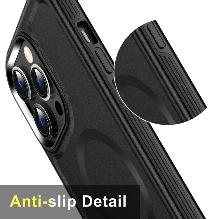 For iPhone 12 Shield Armor MagSafe TPU Hybrid PC Phone Case(Black) - iPhone 12 / 12 Pro Cases by buy2fix | Online Shopping UK | buy2fix