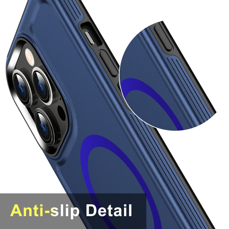 For iPhone 11 Shield Armor MagSafe TPU Hybrid PC Phone Case(Blue) - iPhone 11 Cases by buy2fix | Online Shopping UK | buy2fix