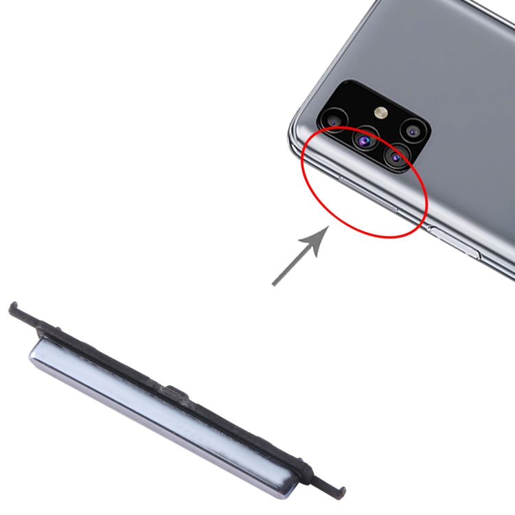 For Samsung Galaxy M51 SM-M515 10pcs Power Button + Volume Control Button(Black) - Home key & Side Key by buy2fix | Online Shopping UK | buy2fix