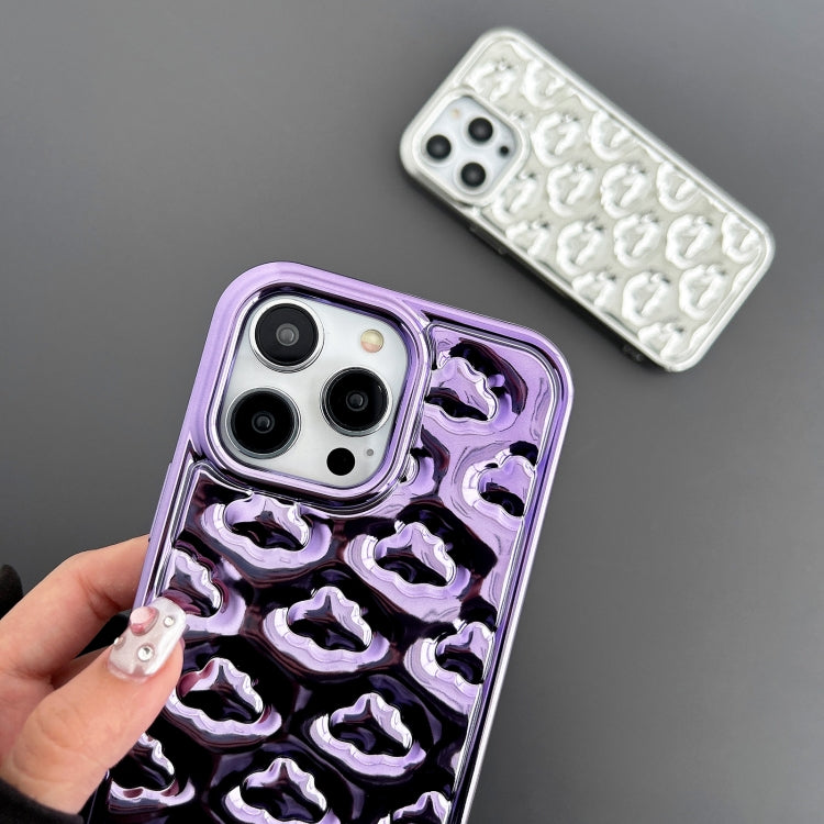 For iPhone 15 Pro Max Cloud Texture Electroplated TPU Phone Case(Silver) - iPhone 15 Pro Max Cases by buy2fix | Online Shopping UK | buy2fix