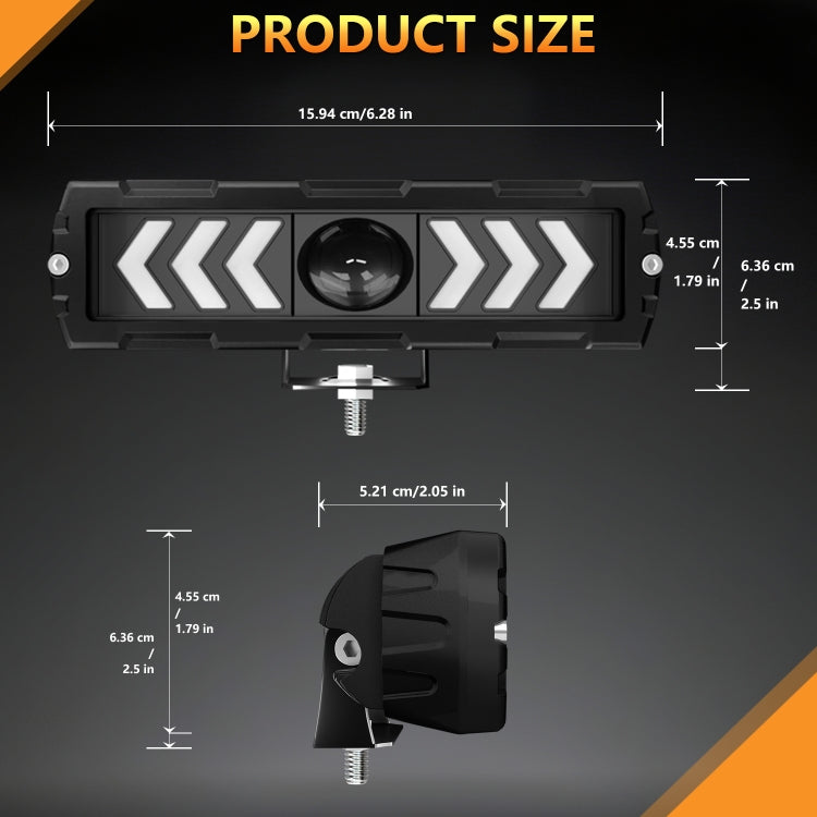 S17 6 inch Arrow Monocular Spotlight(Black) - Work Lights by buy2fix | Online Shopping UK | buy2fix
