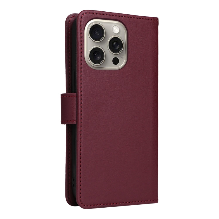For iPhone 15 Pro Max BETOPNICE BN-005 2 in 1 Detachable Imitate Genuine Leather Phone Case(Wine Red) - iPhone 15 Pro Max Cases by BETOPNICE | Online Shopping UK | buy2fix