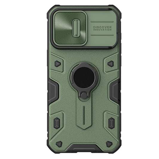 For iPhone 15 Pro Max NILLKIN Shockproof CamShield Armor Protective Case with Invisible Ring Holder(Green) - iPhone 15 Pro Max Cases by NILLKIN | Online Shopping UK | buy2fix