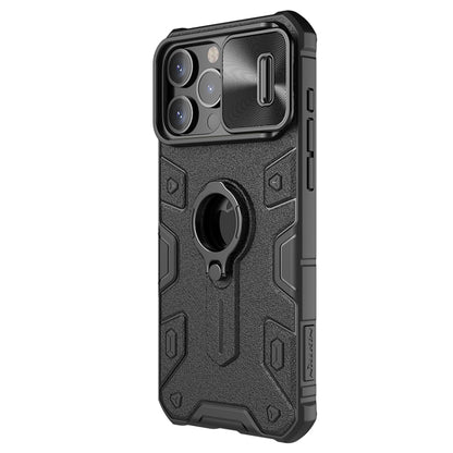 For iPhone 15 Pro NILLKIN Shockproof CamShield Armor Protective Case with Invisible Ring Holder(Black) - iPhone 15 Pro Cases by NILLKIN | Online Shopping UK | buy2fix