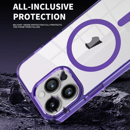 For iPhone 15 Pro Max Ice Color Magnetic Series PC + Acrylic Magsafe Phone Case(Grey) - iPhone 15 Pro Max Cases by buy2fix | Online Shopping UK | buy2fix