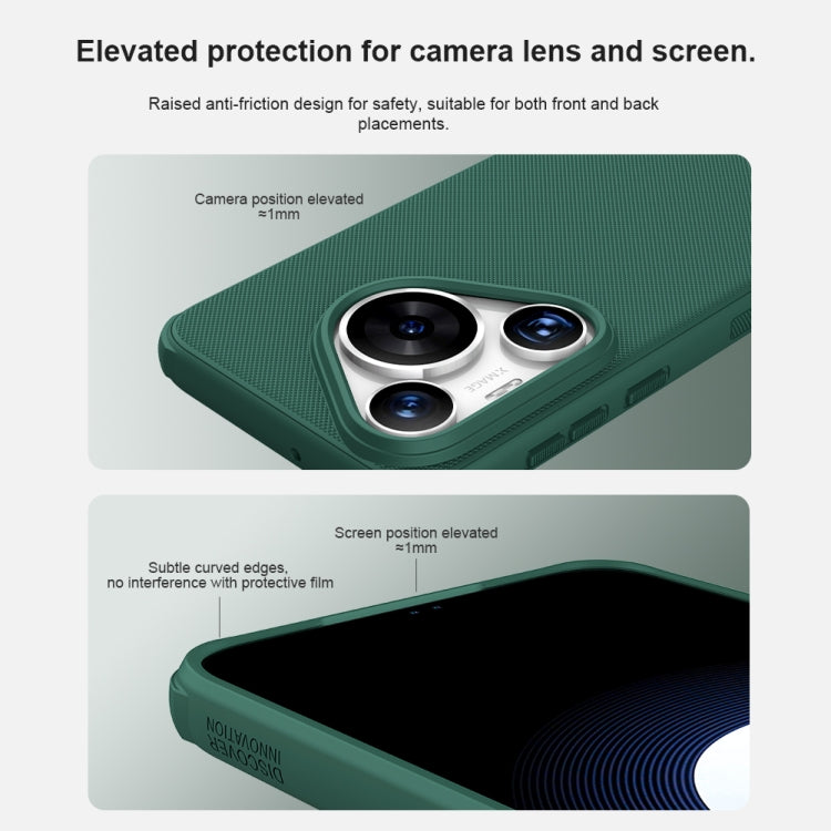 For Huawei Pura 70 NILLKIN Frosted Shield Pro Magnetic Magsafe Phone Case(Green) - Huawei Cases by NILLKIN | Online Shopping UK | buy2fix