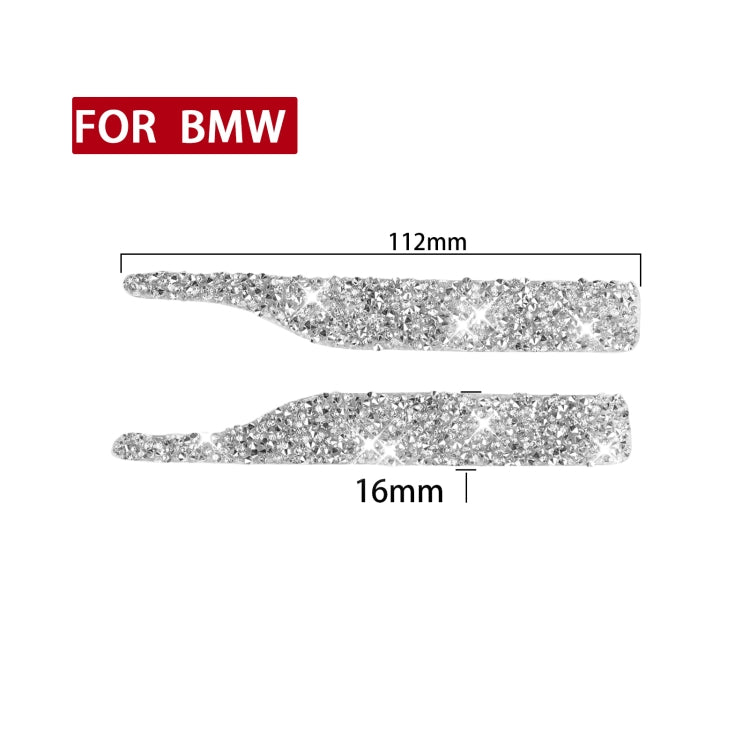 For BMW Car Rearview Mirror Anti-collision Strip Diamond Decoration Sticker, Left and Right Drive - Car Interior Mouldings by buy2fix | Online Shopping UK | buy2fix