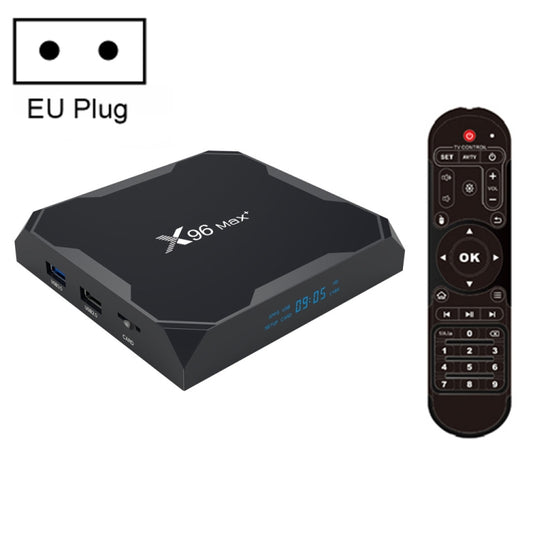 X96 max+ 4K Smart TV Box with Remote Control, Android 9.0, Amlogic S905X3 Quad-Core Cortex-A55,2GB+16GB, Support LAN, AV, 2.4G/5G WiFi, USBx2,TF Card, EU Plug - Consumer Electronics by Beelink | Online Shopping UK | buy2fix