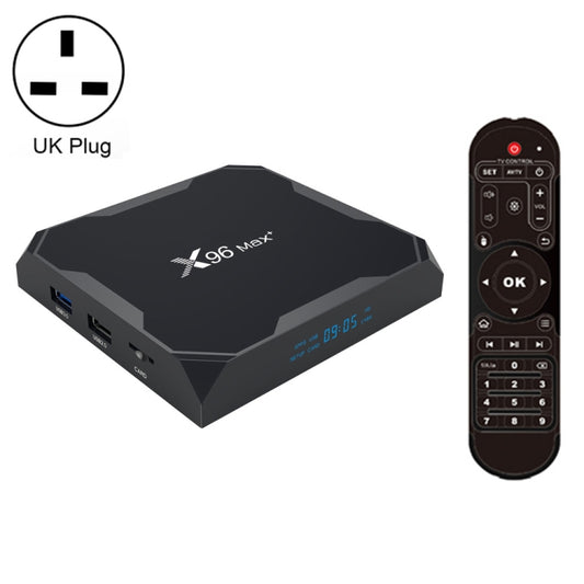 X96 max+ 4K Smart TV Box with Remote Control, Android 9.0, Amlogic S905X3 Quad-Core Cortex-A55,2GB+16GB, Support LAN, AV, 2.4G/5G WiFi, USBx2,TF Card, UK Plug - Consumer Electronics by Beelink | Online Shopping UK | buy2fix