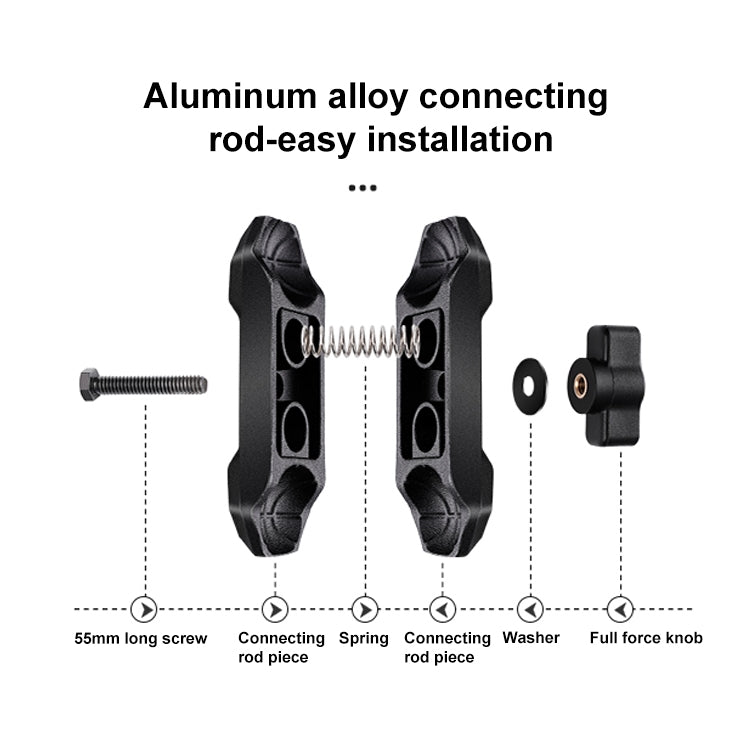 RUIGPRO Crab Clamp Action Camera Bracket Dual-Head Crab 3-Stage Selfie Stick - Holder by RUIGPRO | Online Shopping UK | buy2fix