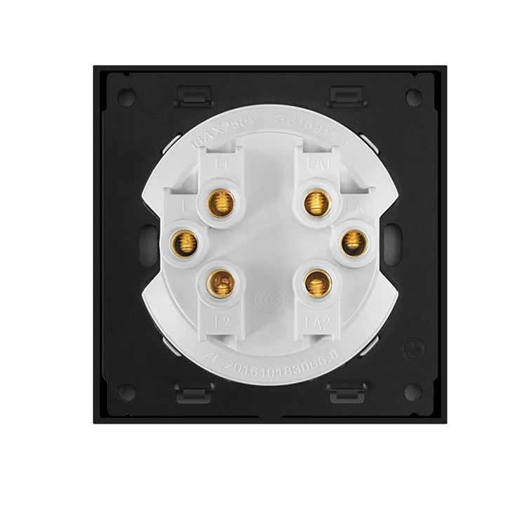 86mm Round LED Tempered Glass Switch Panel, Gray Round Glass, Style:Three Billing Control - Consumer Electronics by buy2fix | Online Shopping UK | buy2fix