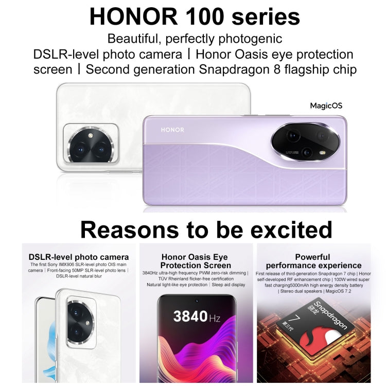 Honor 100, 16GB+256GB, Screen Fingerprint Identification, 6.7 inch MagicOS 7.2 Snapdragon 7 Gen 3 Octa Core up to 2.63GHz, Network: 5G, NFC, OTG, Support Google Play(Black) - Honor by Huawei | Online Shopping UK | buy2fix