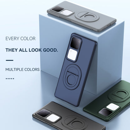 For vivo S18 Magsafe Hidden Fold Holder Full Coverage Shockproof Phone Case(Black) - S18 Cases by buy2fix | Online Shopping UK | buy2fix