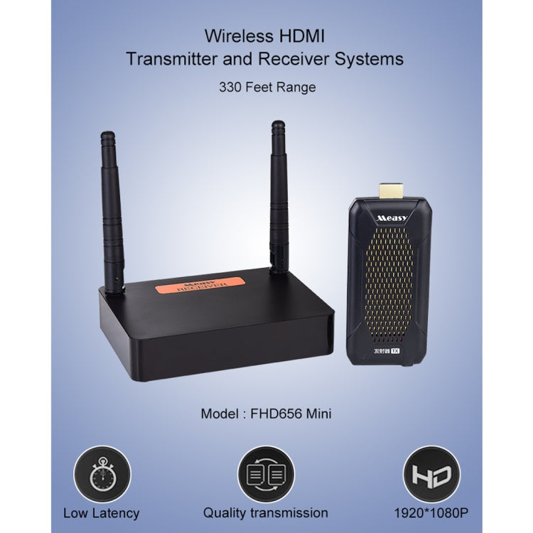 Measy FHD656 Mini 1080P HDMI 1.4 HD Wireless Audio Video Transmitter Receiver Extender Transmission System, Transmission Distance: 100m, EU Plug - Amplifier by Measy | Online Shopping UK | buy2fix