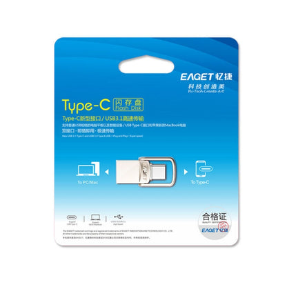 EAGET 64G USB 3.1 + USB-C Interface Metal Twister Flash U Disk, Standard - Computer & Networking by EAGET | Online Shopping UK | buy2fix