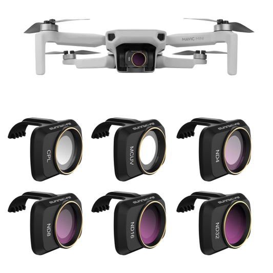 Sunnylife MM-FI9258 For DJI Mavic Mini / Mini 2 6 In 1 Drone MCUV+CPL+ND4+ND8+ND16+ND32 Lens Filter - DJI & GoPro Accessories by Sunnylife | Online Shopping UK | buy2fix