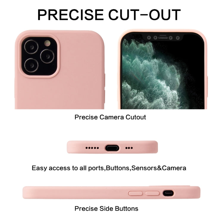 For iPhone 12 / 12 Pro Solid Color Liquid Silicone Shockproof Protective Case(Emerald Green) - iPhone 12 / 12 Pro Cases by buy2fix | Online Shopping UK | buy2fix