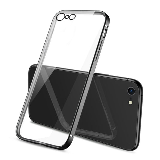 For iPhone SE 2022 / SE 2020 Magic Cube Plating TPU Protective Case(Black) - Apple Accessories by buy2fix | Online Shopping UK | buy2fix