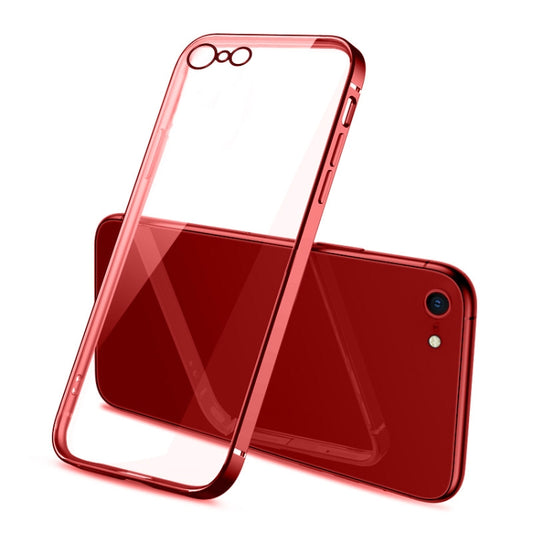 For iPhone SE 2022 / SE 2020 Magic Cube Plating TPU Protective Case(Red) - Apple Accessories by buy2fix | Online Shopping UK | buy2fix