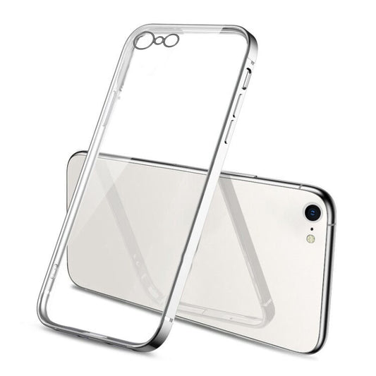 For iPhone SE 2022 / SE 2020 Magic Cube Plating TPU Protective Case(Silver) - Apple Accessories by buy2fix | Online Shopping UK | buy2fix