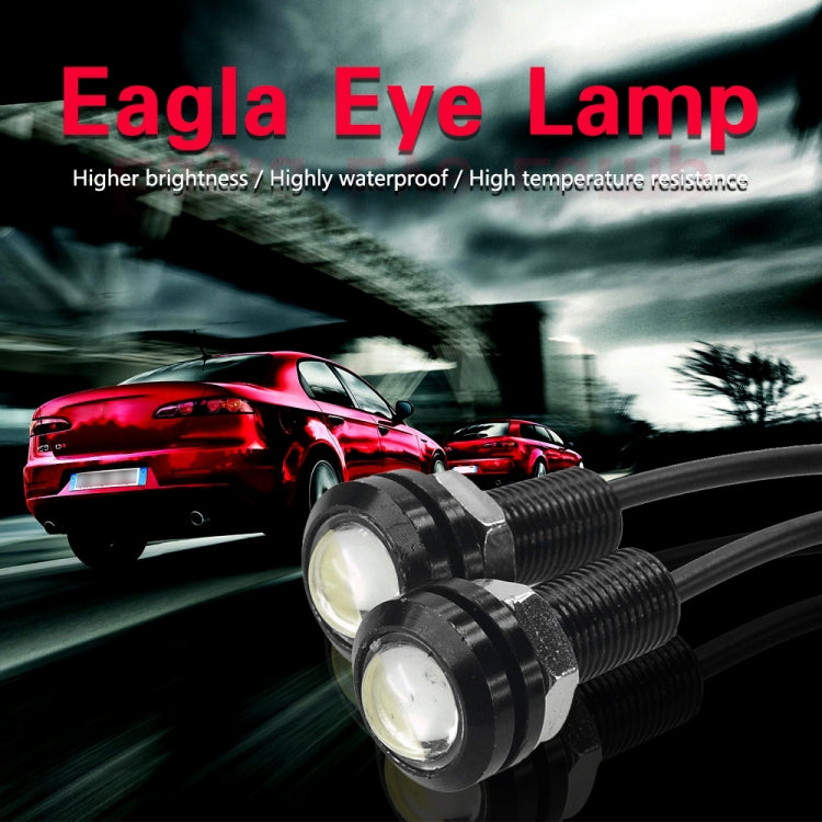 10 PCS 23mm 1.5W DC9-80V Motorcycle Eagle Eye Light Double Lens(Red Light) - Eagle Eye Lights by buy2fix | Online Shopping UK | buy2fix