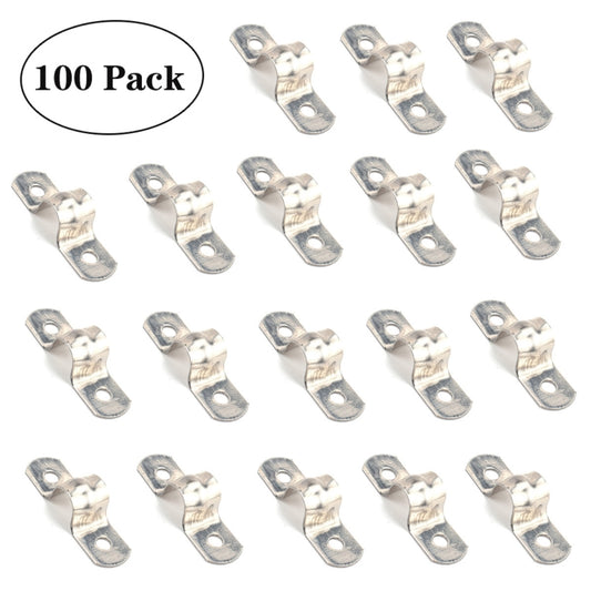 100 PCS M8 304 Stainless Steel Hole Tube Clips U-tube Clamp Connecting Ring Hose Clamp - In Car by buy2fix | Online Shopping UK | buy2fix