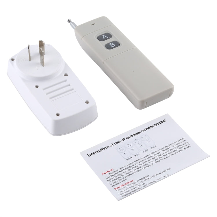 AK-DL220 220V Smart Wireless Remote Control Socket with Remote Control, Plug Type:AU Plug - Consumer Electronics by buy2fix | Online Shopping UK | buy2fix