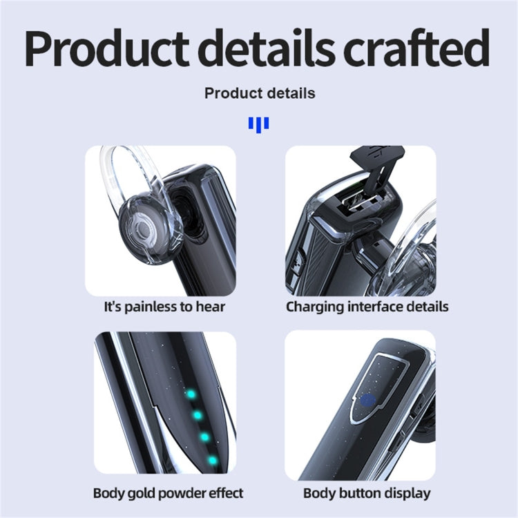 ME-3 Bluetooth 5.0 Business Style Touch Switch Bluetooth Earphone(Blue) - Bluetooth Earphone by buy2fix | Online Shopping UK | buy2fix