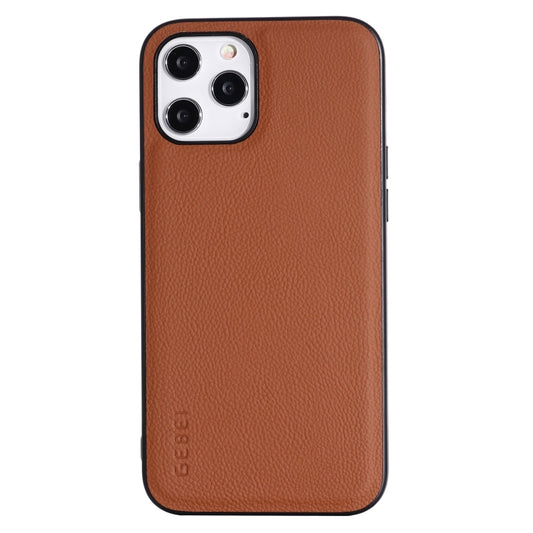 For iPhone 12 mini GEBEI Full-coverage Shockproof Leather Protective Case (Brown) - iPhone 12 mini Cases by GEBEI | Online Shopping UK | buy2fix