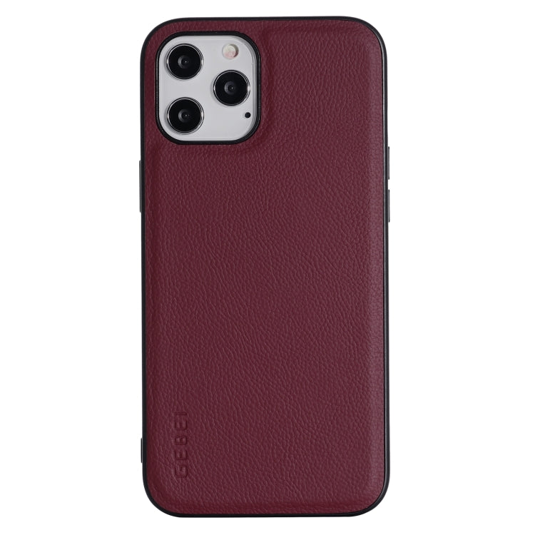For iPhone 12 Pro Max GEBEI Full-coverage Shockproof Leather Protective Case(Red) - iPhone 12 Pro Max Cases by GEBEI | Online Shopping UK | buy2fix