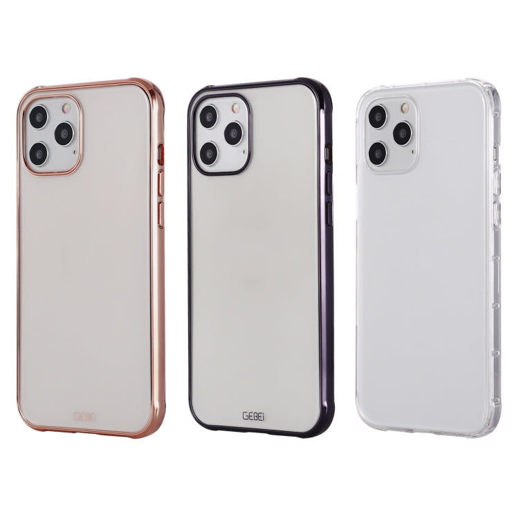 For iPhone 12 Pro Max GEBEI Plating TPU Shockproof Protective Case(Gold) - iPhone 12 Pro Max Cases by GEBEI | Online Shopping UK | buy2fix