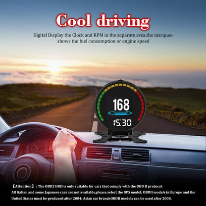 P15 OBD2 Car HUD Head-up Display Water Temperature / Vehicle Speed / Voltage - Head Up Display System by buy2fix | Online Shopping UK | buy2fix