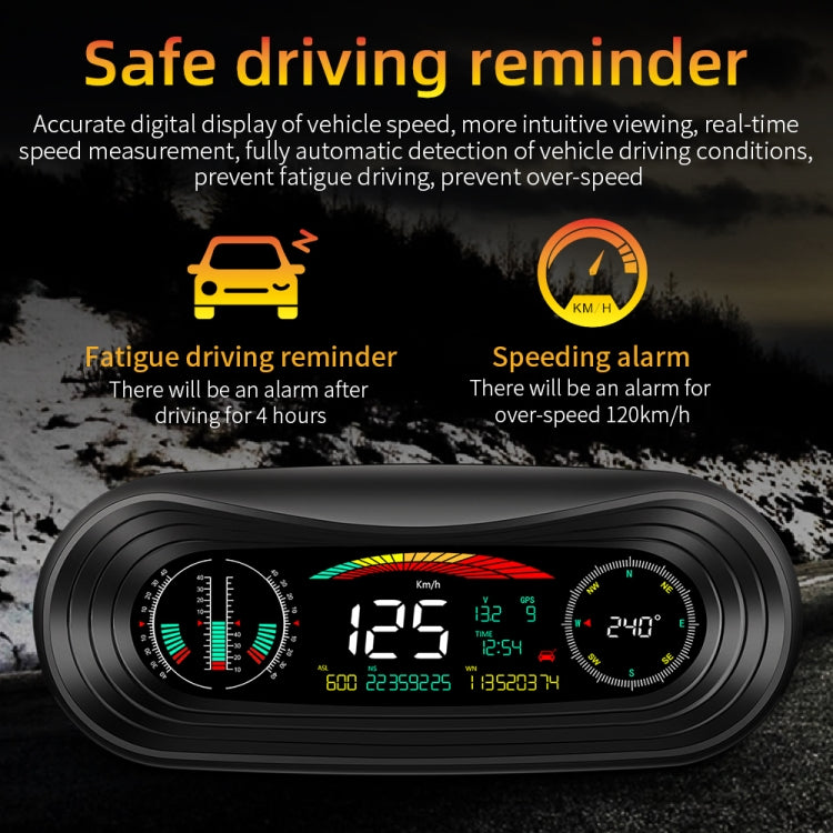 P18 GPS Car HUD Head-up Display Vehicle Speed / Voltage / Mileage - Head Up Display System by buy2fix | Online Shopping UK | buy2fix