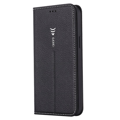 For iPhone 12 mini GEBEI PU+TPU Horizontal Flip Protective Case with Holder & Card Slots (Black) - iPhone 12 mini Cases by GEBEI | Online Shopping UK | buy2fix